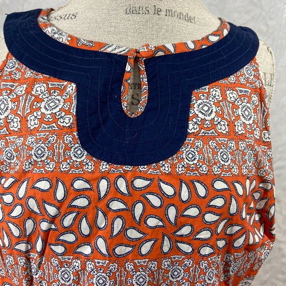 Tyler Boe Betsy Printed Cotton Paisley Shift dress 12 - Picture 2 of 10